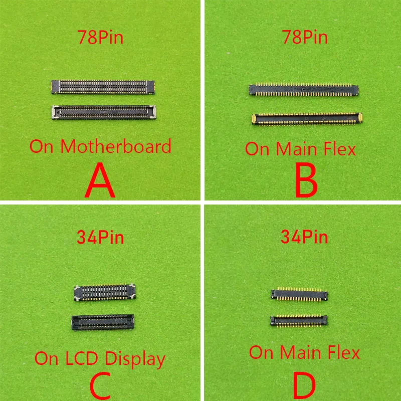 Connettore Fpc Display Lcd 2 Pin 78Pin Sulla Scheda Madre Per Samsung Galaxy A30S A307 A307F G Yn A21S A217F Porta Flex Schermo 34Pin