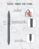 Zanshi Black and White Gray Set Gel Pen, Retractable Gel Pen, Quick Drying Ink Pen, Fine Nib, Advanced Smooth Writing Pen, Aesth 6