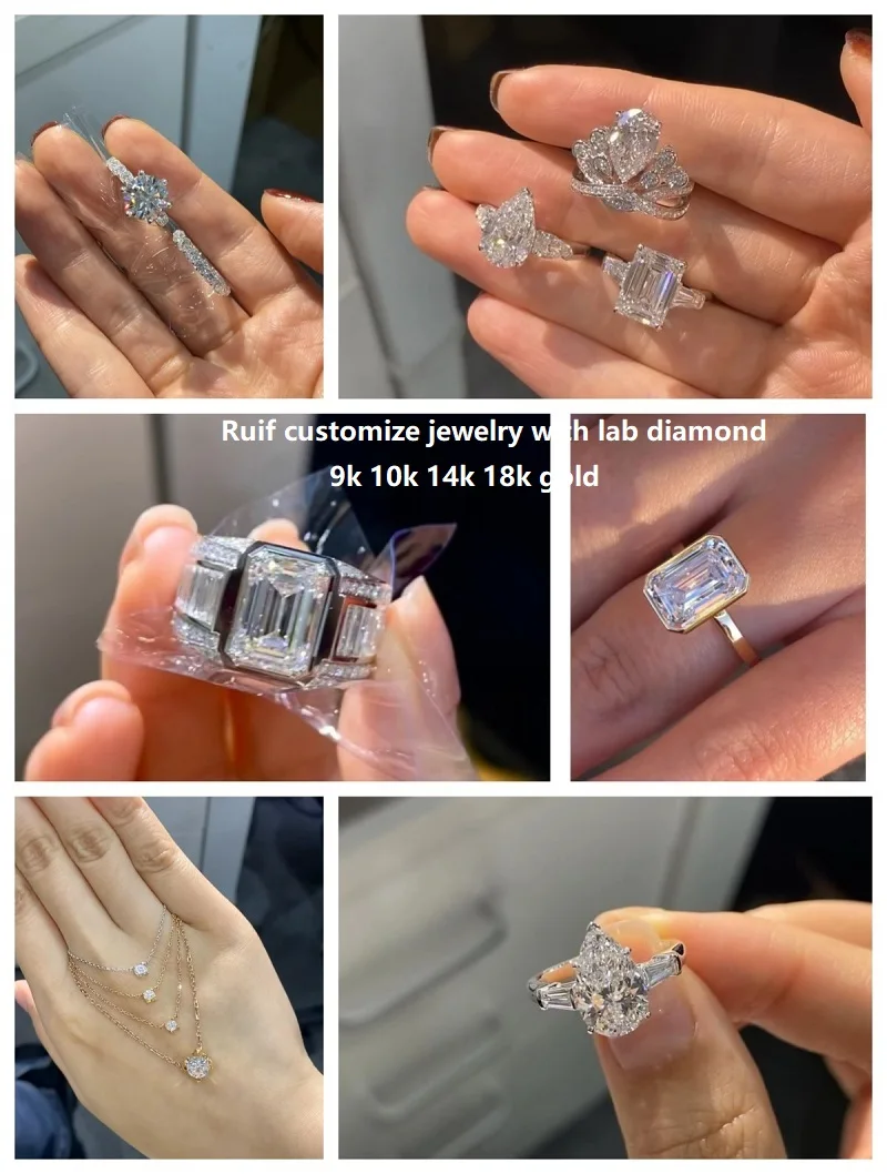 Sf93bbe2635f64ae7a742a1a41f636944r Ruif High Fine Exquisite about 1.026ct Special Green Lab Grown Diamond Rings for Women Daily Wear Luxury Jewelry