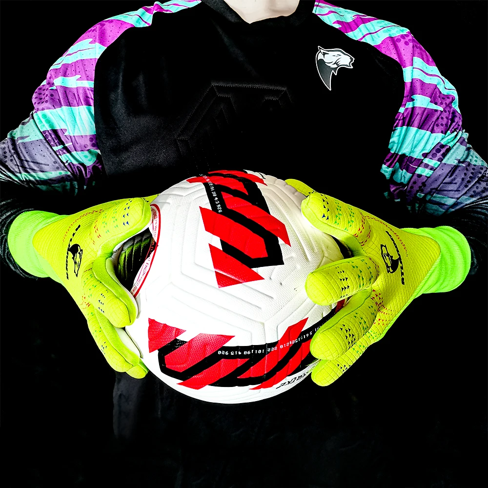 Professionelle Fußball-Torwarthandschuhe, Latex, verdickter Schutz, Erwachsene, Kinder, Torwart, Kinder, Teenager, Torwart-Fußballhandschuhe – Detail 19