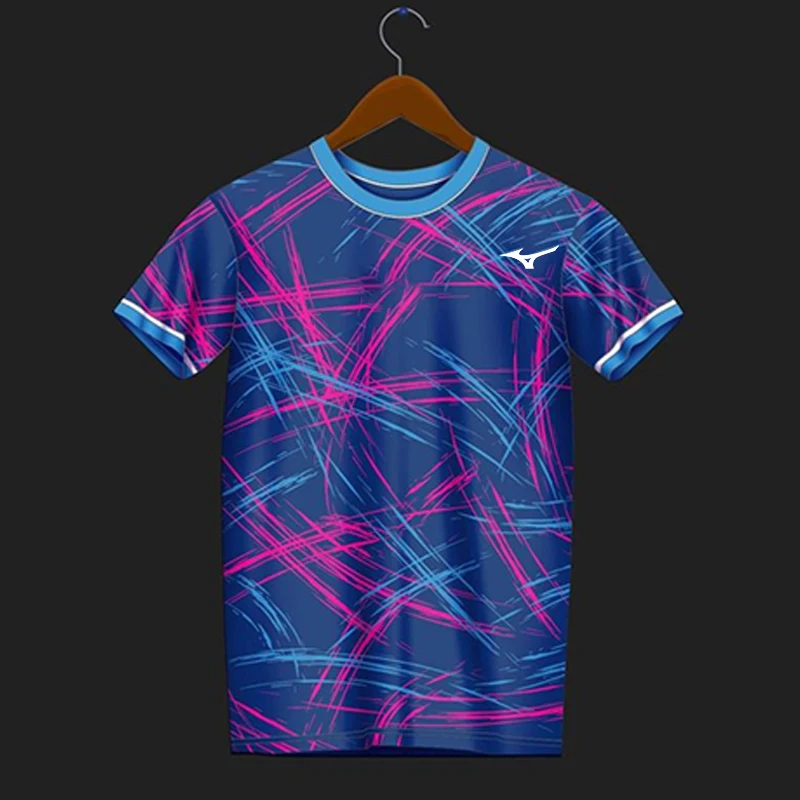 

3D graffiti pattern summer outdoor leisure sportswear men's short sleeved T-shirt fashion O-neck top quick drying training suit