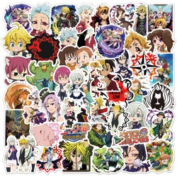 Anime - Themed Seven Deadly Sins Sticker Set - Cool Manga Decals for Water Bottles, Scrapbooking, and Phone Cases (50PCS)