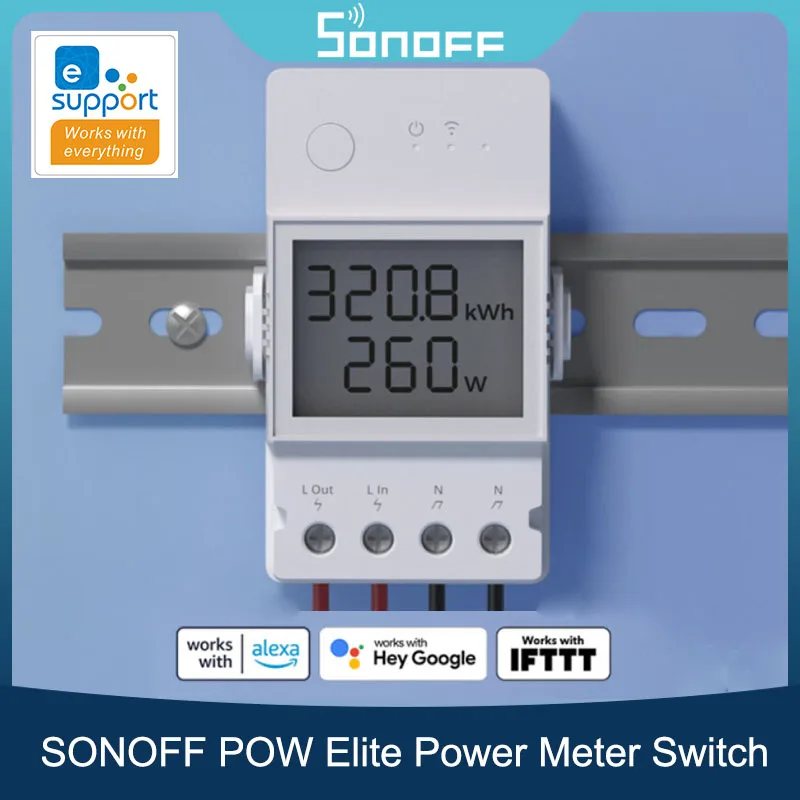 SONOFFPOWElitePowerMeterSwitch1620APowerSensorSwitchWith