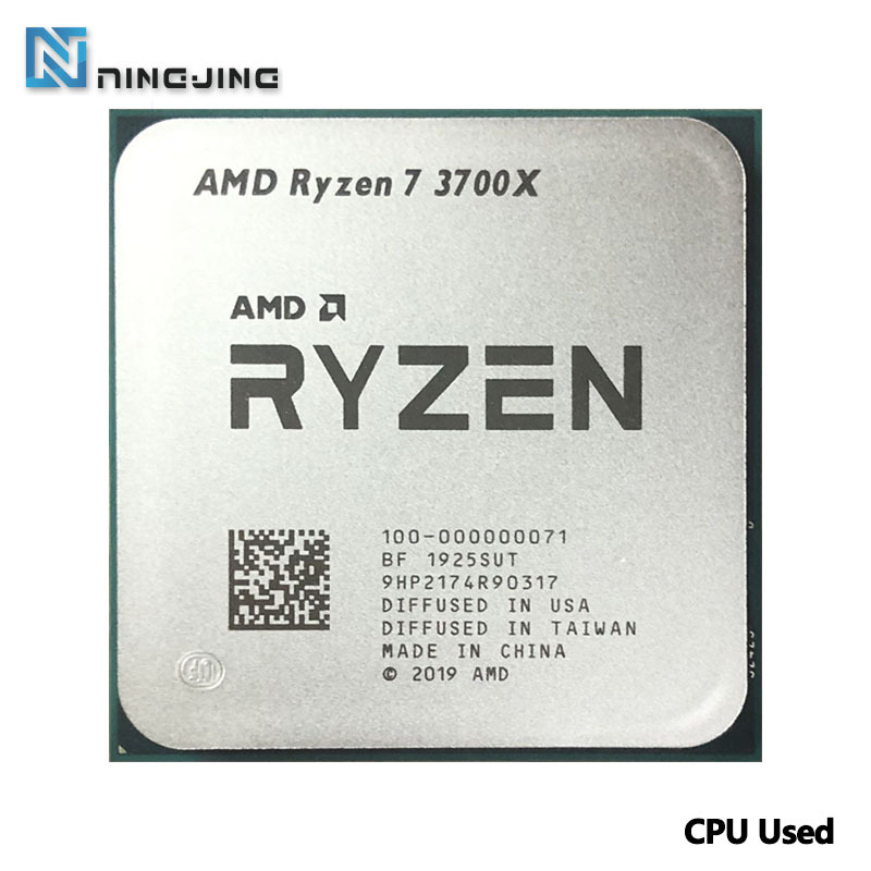 AMD Used Ryzen 7 3700X R7 3700X 3.6 GHz    65W 7NM L3=32M 100-000000071 Socket AM4