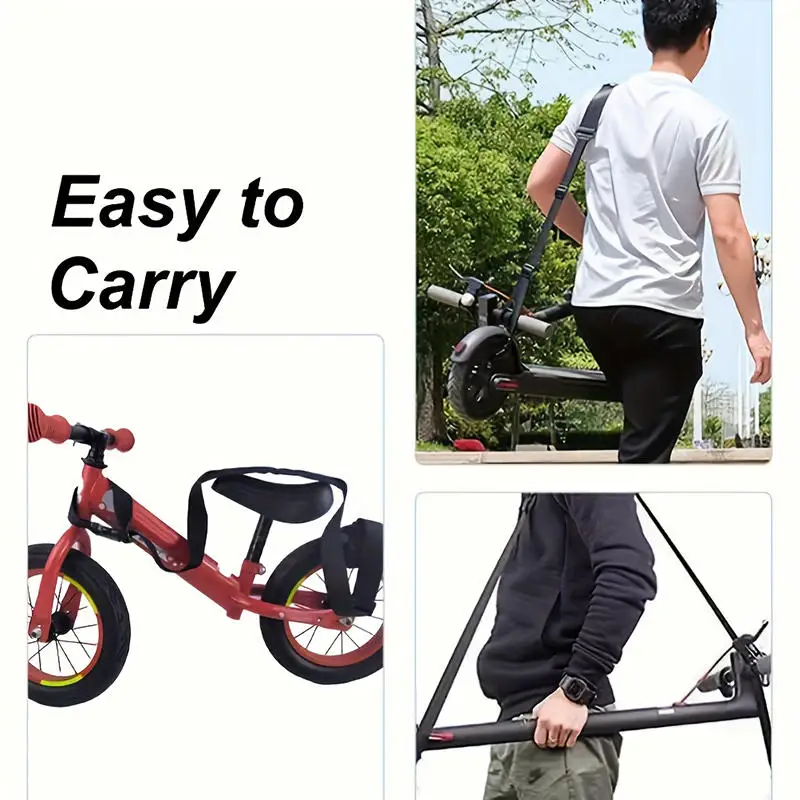Adjustable Electric Bike Shoulder Strap Non Slip Nylon Carrying Belt Skateboard Kick Scooter Hand Carrying Straps Portable