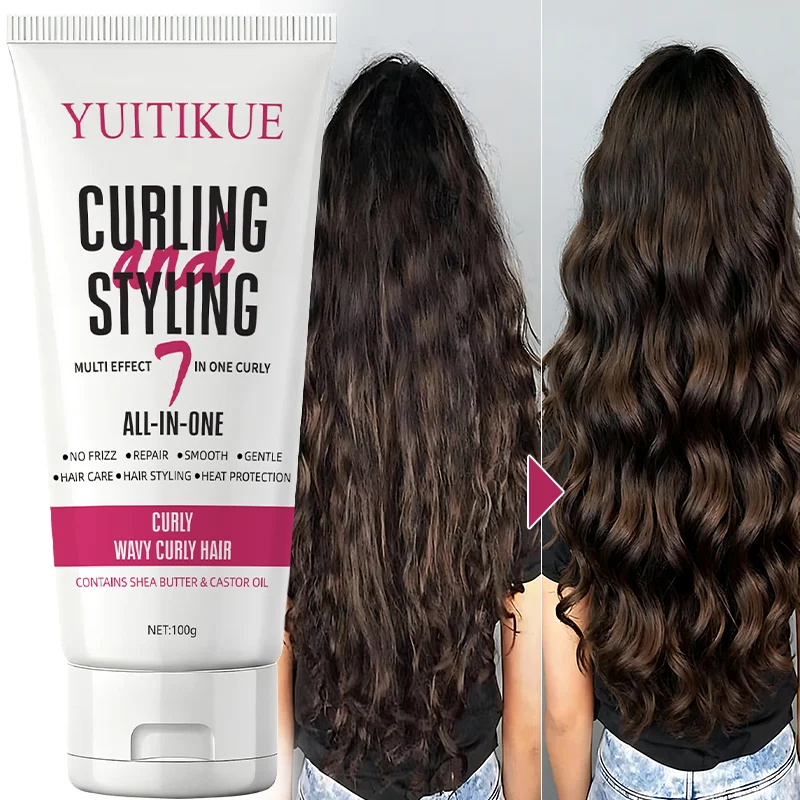YUITIKUE curl styling and 7-in-1 effects all-in-one curling versatile curl, wavy curl, contains shea butter and castor oil