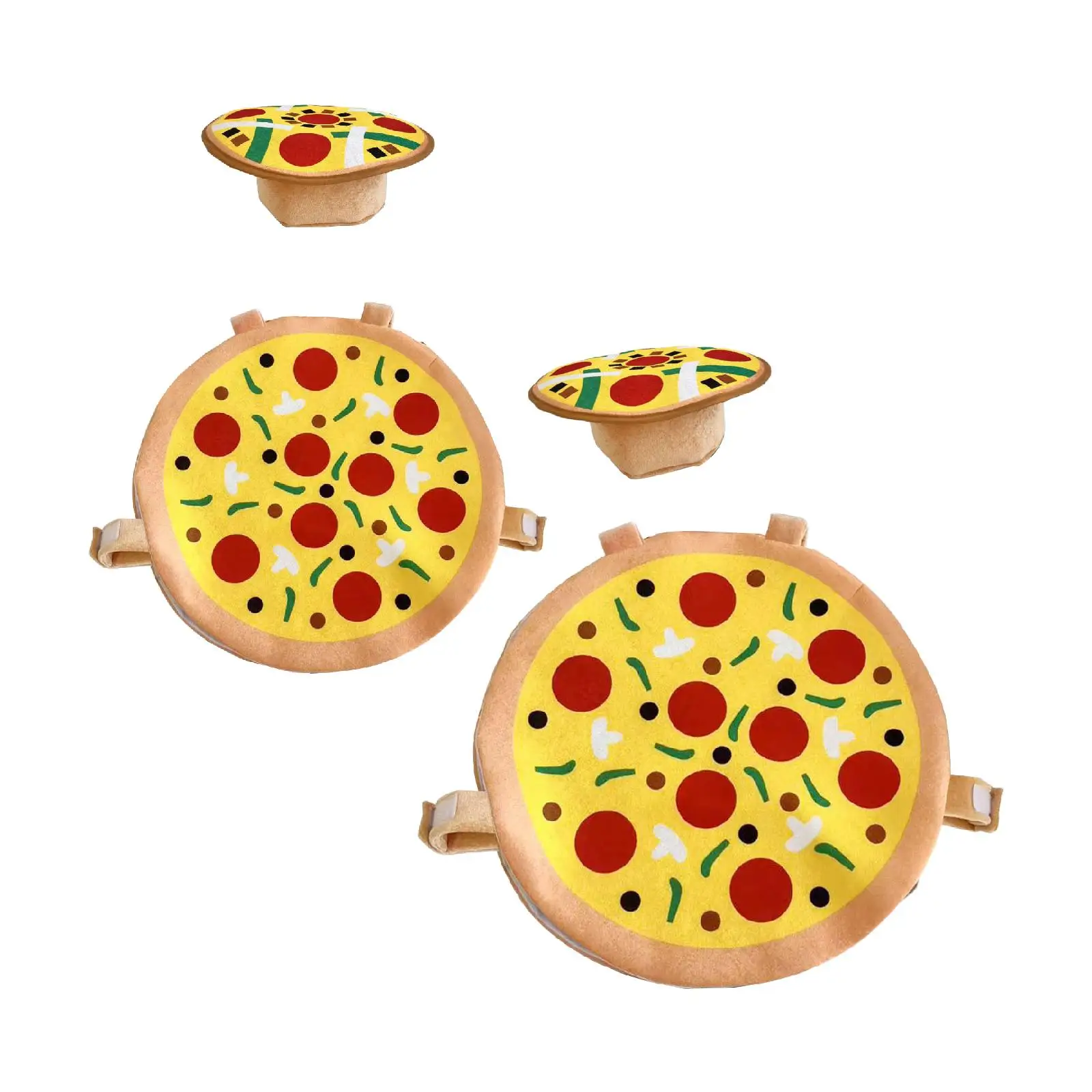 Halloween Pizza Costume with Hat Cartoon Funny Dress up Outfit for Holiday Photo Props Carnival Party Supplies Stage Performance Halloween Pizza Costume with Hat Cartoon Funny Dress up Outfit for Holiday Photo Props Carnival Party Supplies Stage Performance