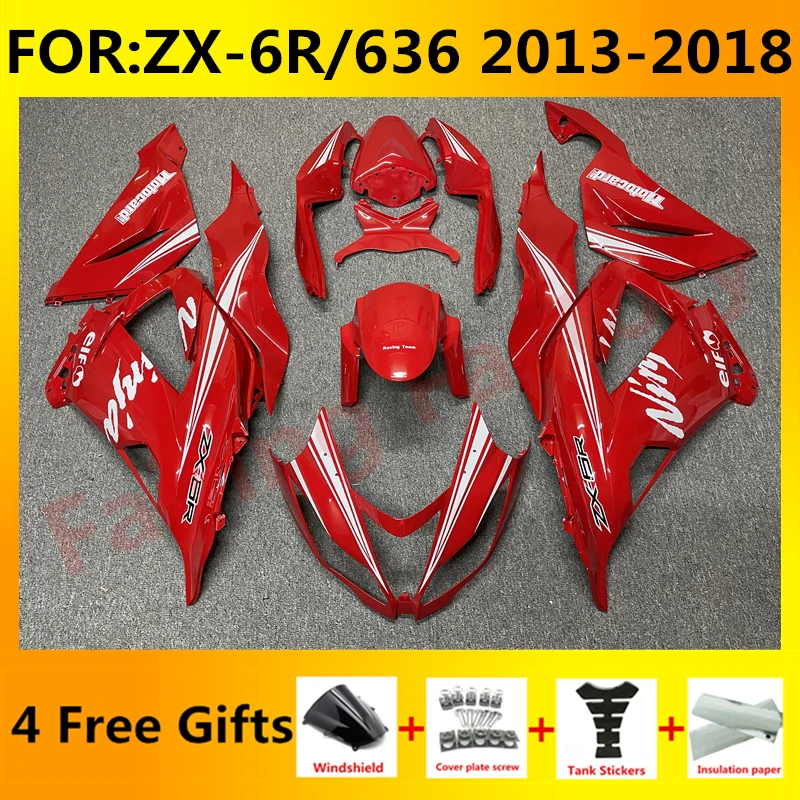 

Motorcycle Fairings Kit fit for Ninja ZX-6R 2013 2014 2015 2016 2017 2018 ZX6R zx 6r 636 bodywork fairing kits set red black