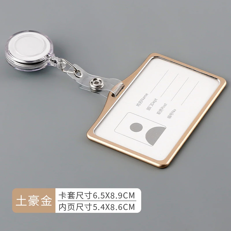 1/2개입 작업 카드 홀더, 접이식 가슴 포켓 클립 랜야드 배지 홀더 릴, ID 태그 네임 배지, 패스 카드 슬리브 케이스