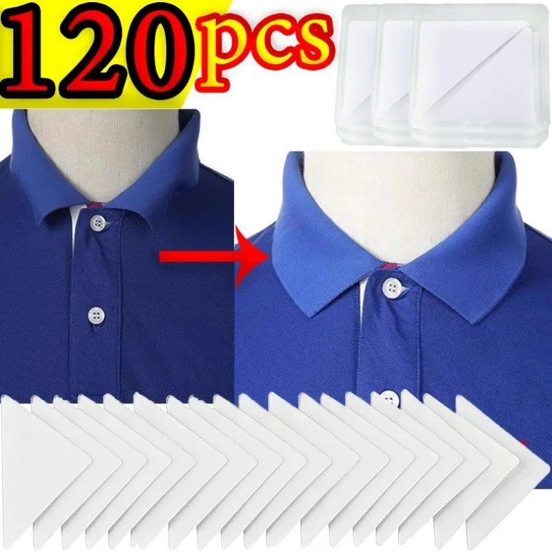 

Prevent Deformation Collar Stays Stickers Anti Roll Stand Collar Shaper Adhesive Shaping Patch Avoid Curl Polo Shirts Fixed Pads