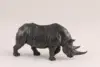 Rare Chinese copper rhino Figure statue collect bronze good stand table decor 1