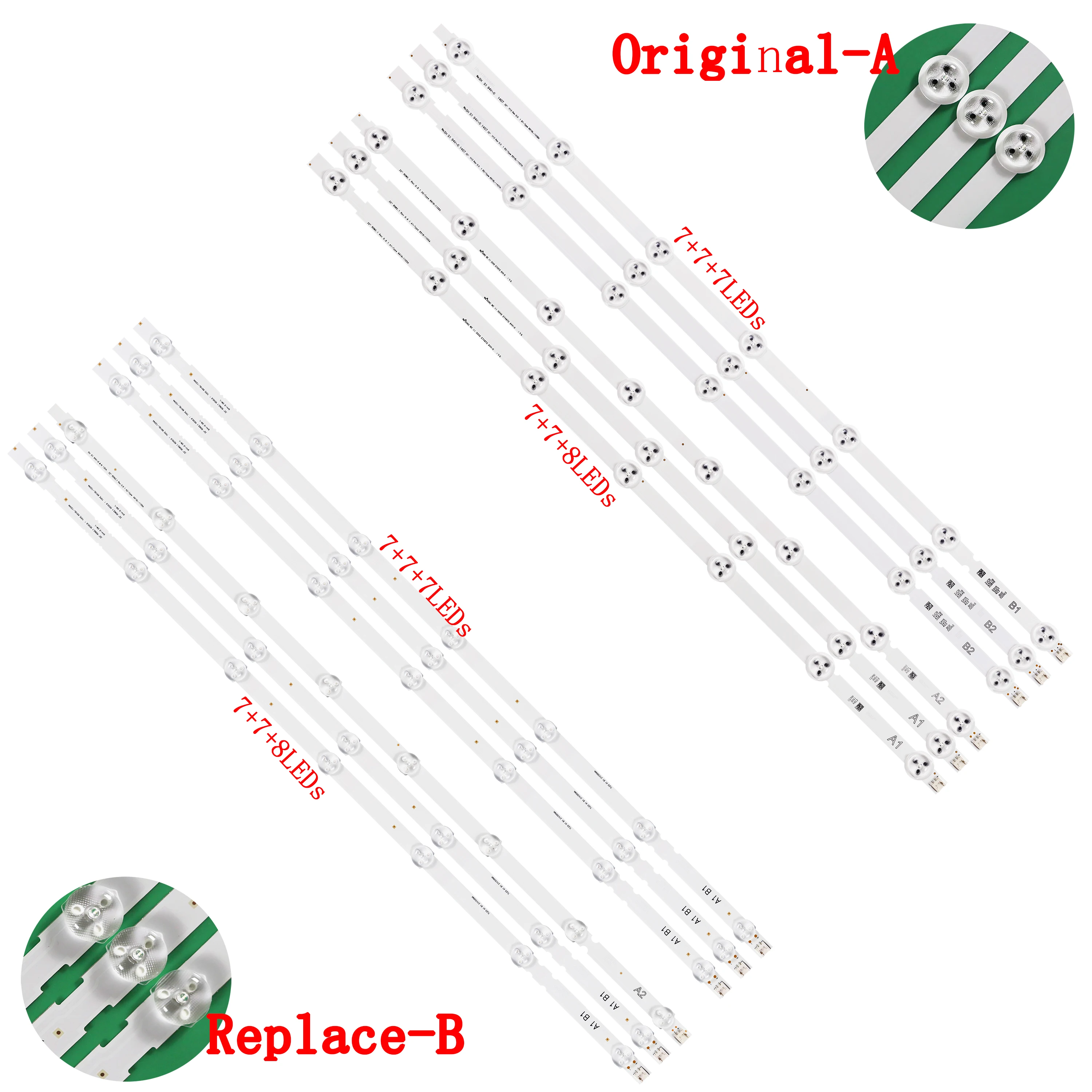 Tira de Retroiluminação Led para 32ln520b 32ln5758 32la6156 Lc320dxe Sfr5 V13 Cdms 6916l1399a 6916l-1400a 32ln613v Novo Peças