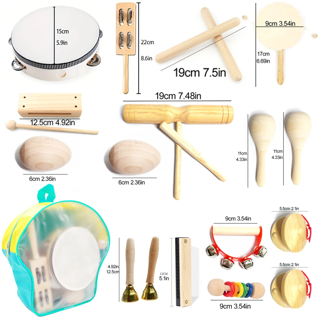 New Baby Percussion Instrument Education Creative Development Wooden Music Hand Kids Learning Montessori Toys Gift New images - 6