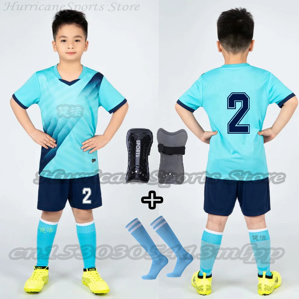 Conjunto de camiseta de fútbol para niños, uniformes deportivos de fútbol para niños, de ropa deportiva para niños, + número nombre personalizado, 23 - AliExpress