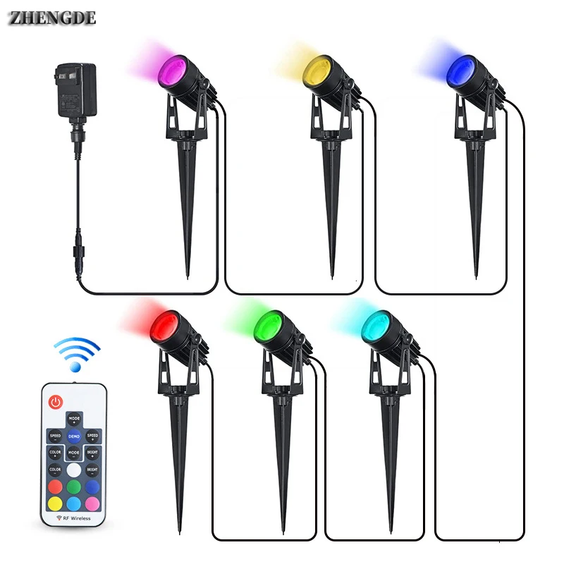 IP65 Waterproof Led Garden Decoration Lawn Lights Low Pressure Garden Landscape Lights Inserted Floor Lights