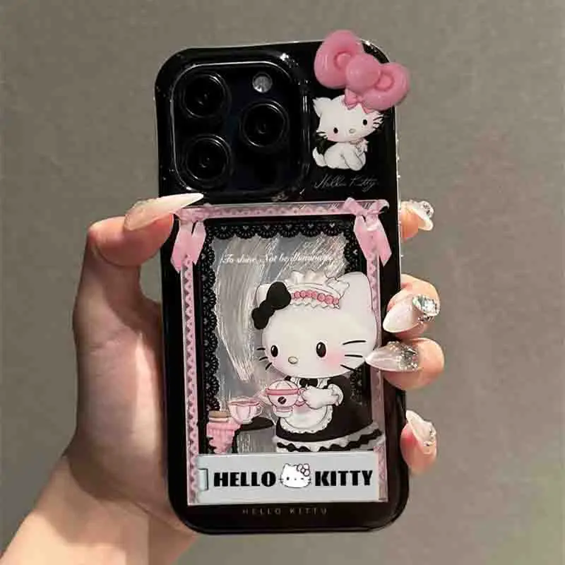 thumbnail image 1 of Sanrio funda de teléfono de Hello Kitty Maid High Tea para iPhone 16, 15, 14, 13, 12, 11 Pro Max, 7, 8Plus, XR, XS MAX, MINI, Y2K, bonita funda trasera para niña, 1 of 5