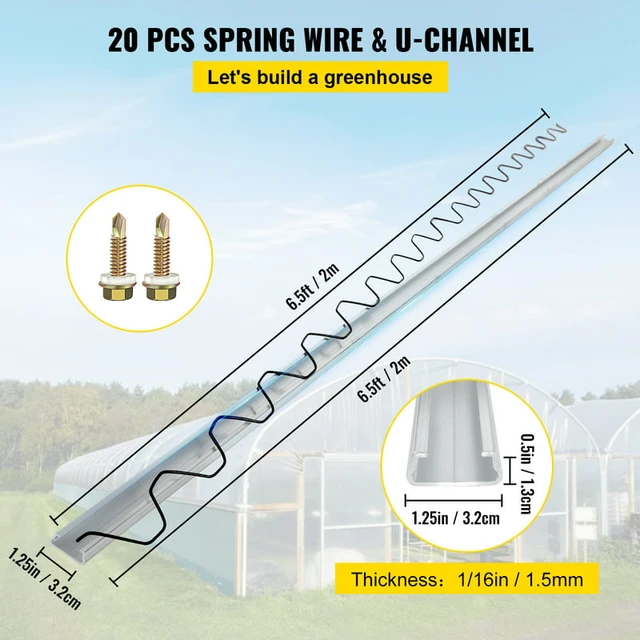 Aluminum Wiggle Wire and Wiggle Wire Lock Channel pair, Spring