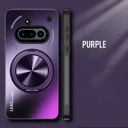Magnetic Matte Shockproof Case with Stand Holder - Hard Bumper Cover for Phone 2A Plus (Purple)
