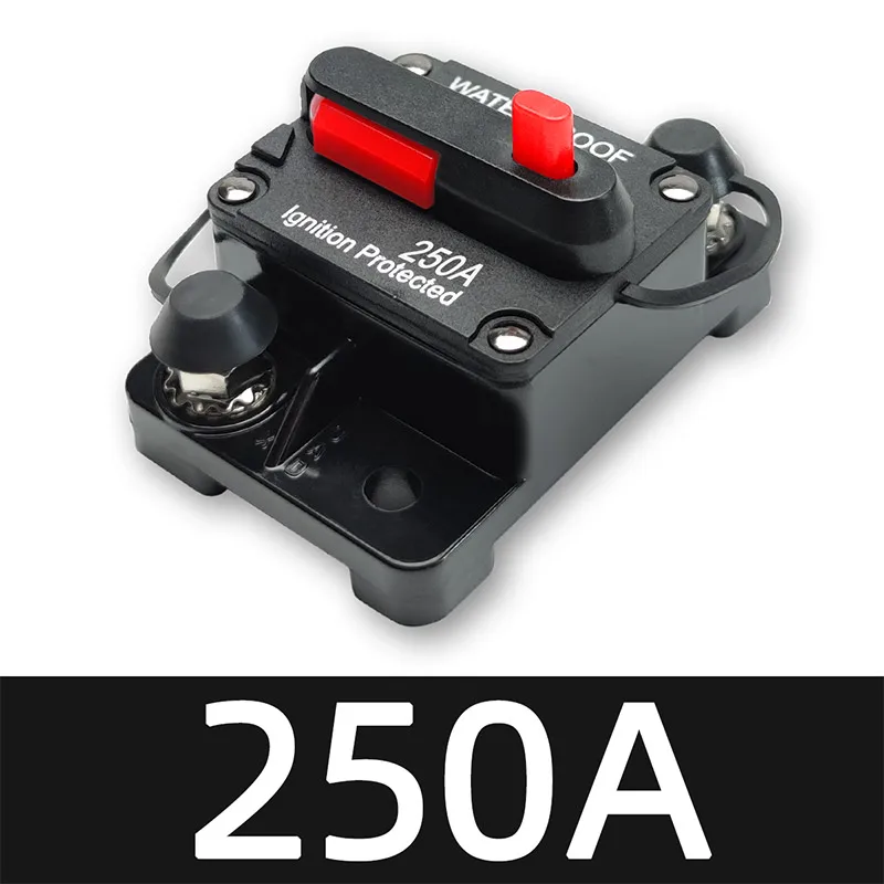 20-300 Ampere Auto-Audiosystem Manuell Rücksetzbare Wasserdichte Marine-Sicherung 12V-48V DC Wasserdichter Schutzschalter – Detail 16