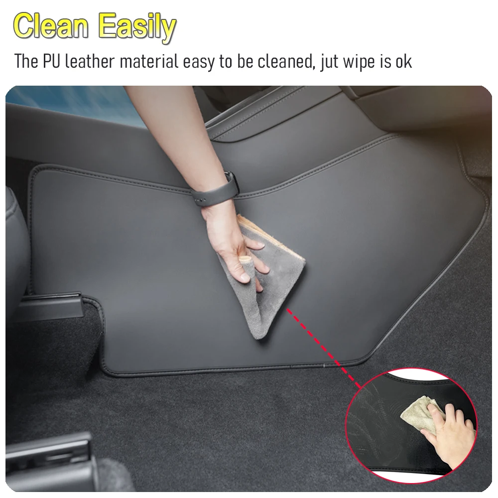 테슬라 모델 Y 주니퍼 2025 2026 센터 콘솔 측면 발판 가죽 보호 커버 발 매트 액세서리