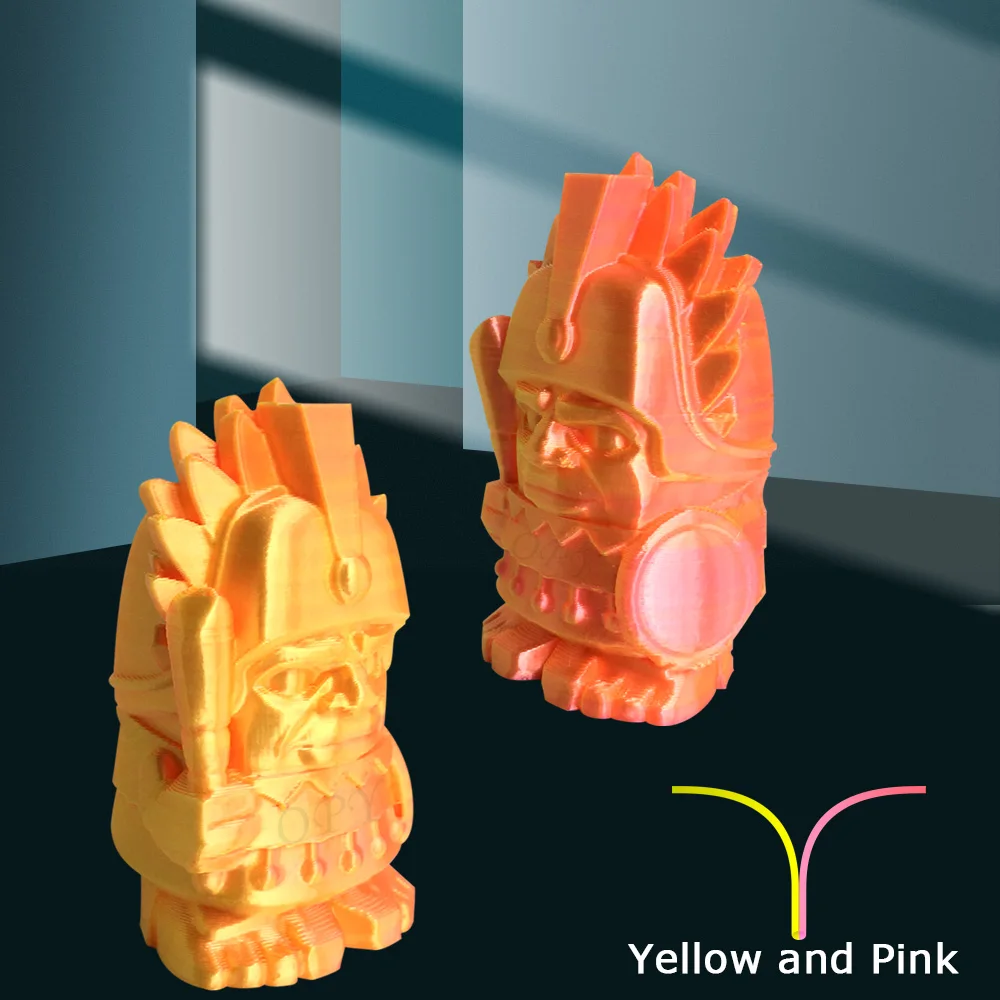 Filament imprimante 3D,Filament pour impression 3D, couleur changeante,  matériau de Sublimation, 1.75mm, 1kg, - Type to yellow 500g