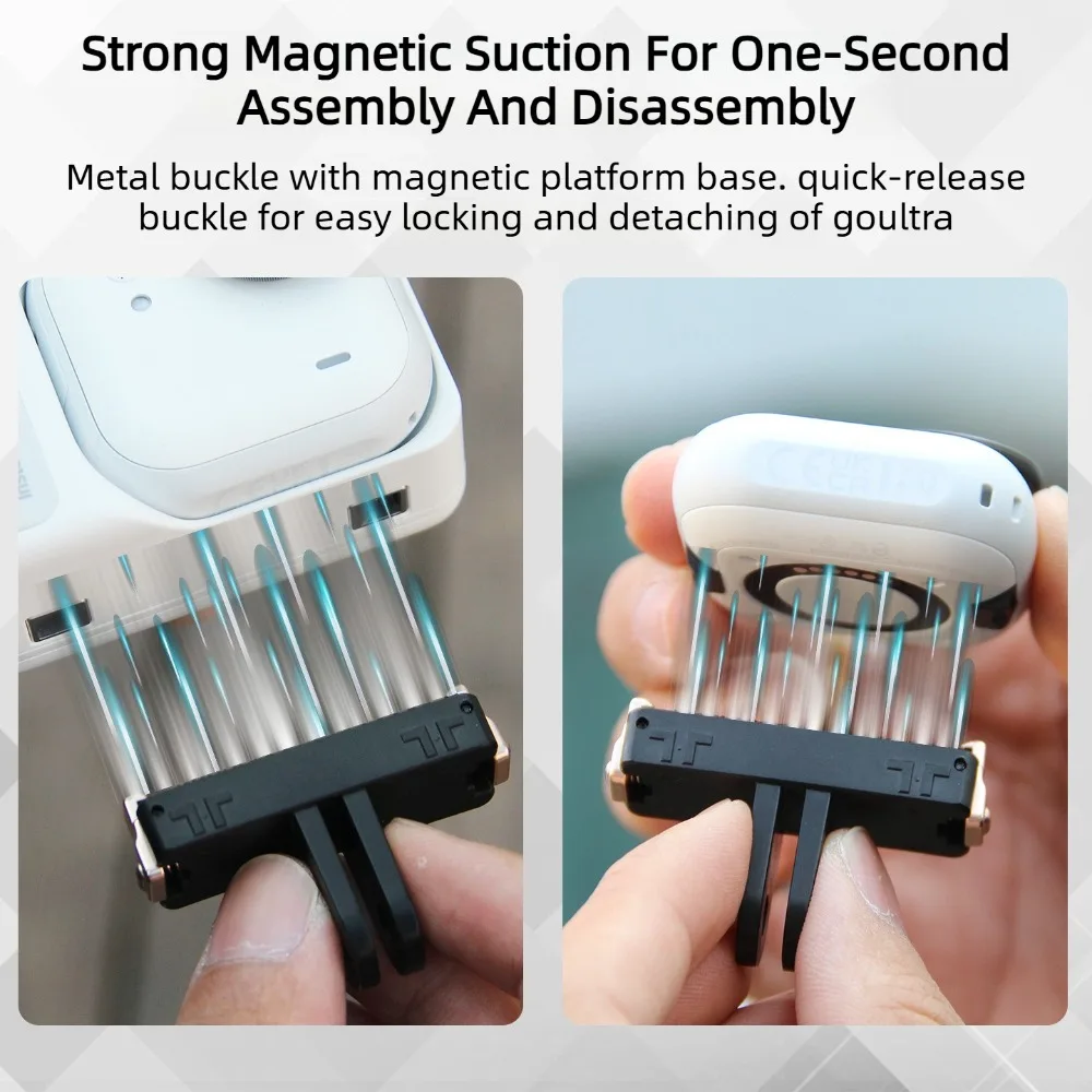 Adattatore Magnetico in Lega per Action Camera con Base a Sgancio Rapido - immagine 3
