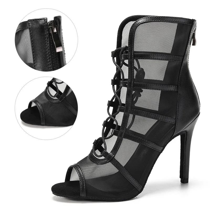 Dance Shoes Women's High-top Latin Dance Shoes Tango Salsa Ballroom Boots