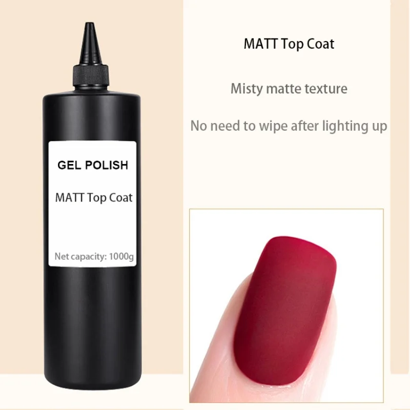 1kg Large Capacity Removable Primer Nail Enhancement Semi Permanent Art Varnish Wash Free Seal Nail Gel Matte Seal