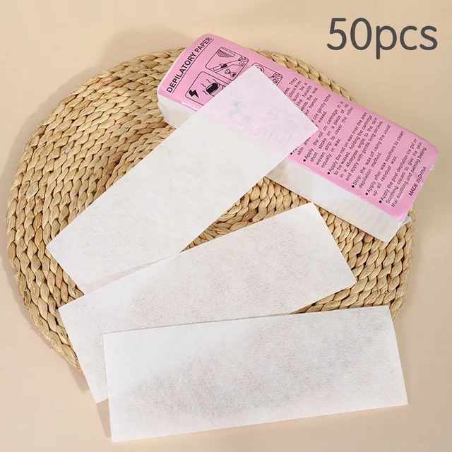 50/80/100Pcs Wax Band Hair Removal Depilation Strips Nonwoven Cloth