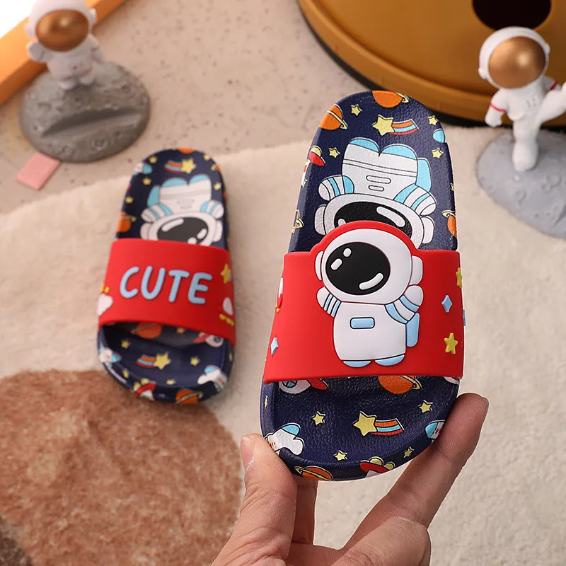 Suihyung 2022 New Kids Rainbow Unicorn Slippers Cute Cartoon Dinosaur Slippers For Boys Girl Summer Beach Shoes Children Sandals girls shoes Children's Shoes