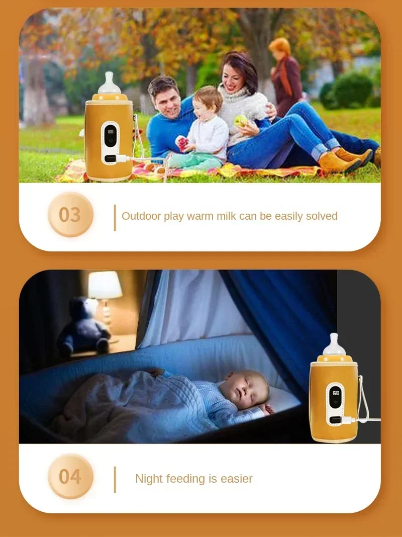 Description Picture 6 of itemUSB Baby Milk Bottle Thermal Bag Digital Display Universal Nursing Bottle Heater Portable Baby Milk Heat Keeper for Traveling
