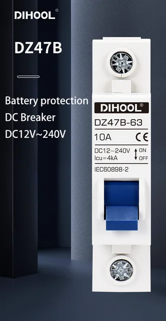 Interruttore Magnetotermico CC 2P 80A - Per Impianti Solari, Batterie, Inverter E Sistemi Fotovoltaici 12-48V - Foto 13