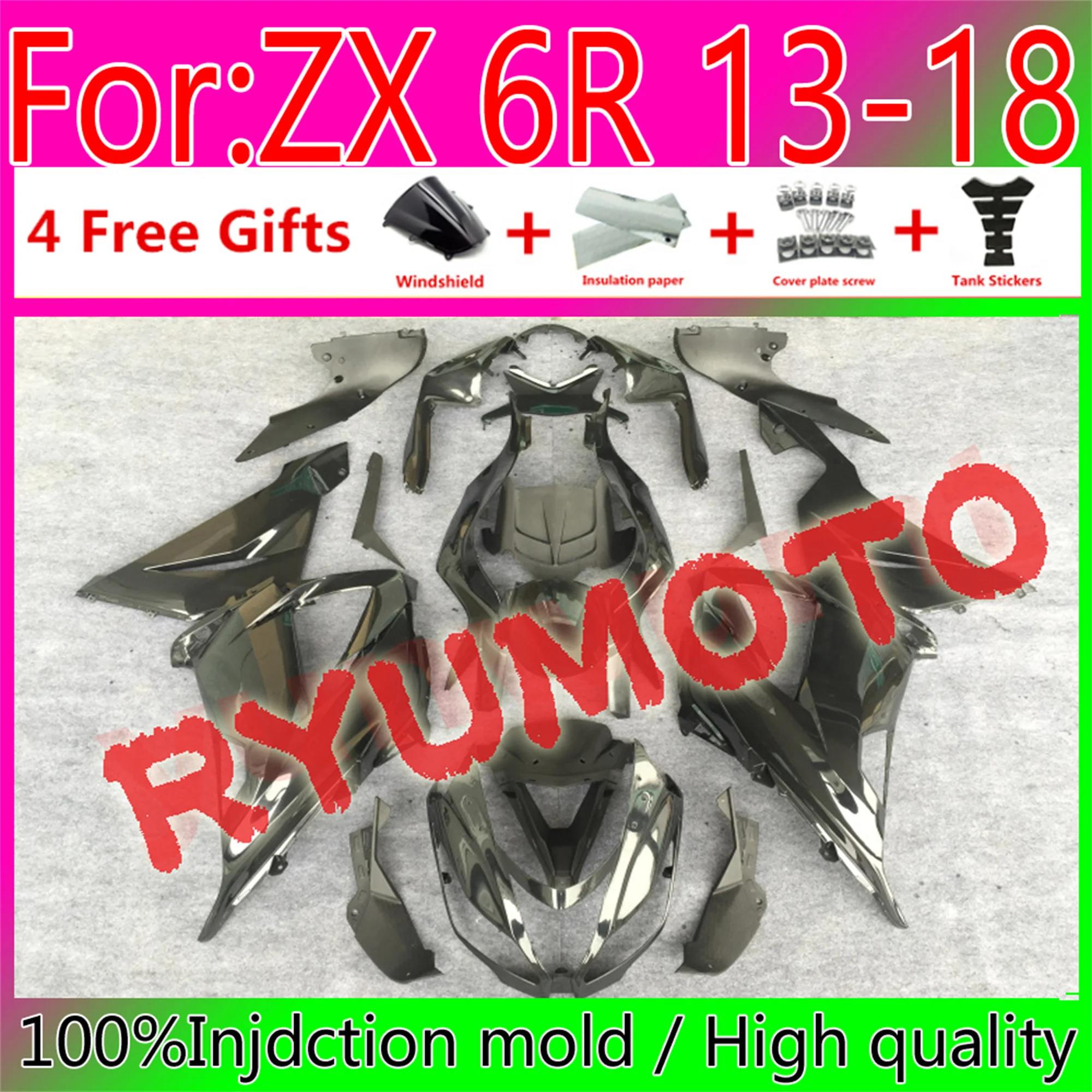 

New ABS Motorcycle Fairings Kit Fit For Kawasaki Ninja ZX6R 636 2013 2014 2015 2016 ZX-6R 13 14 15 16 17 18 Fairing