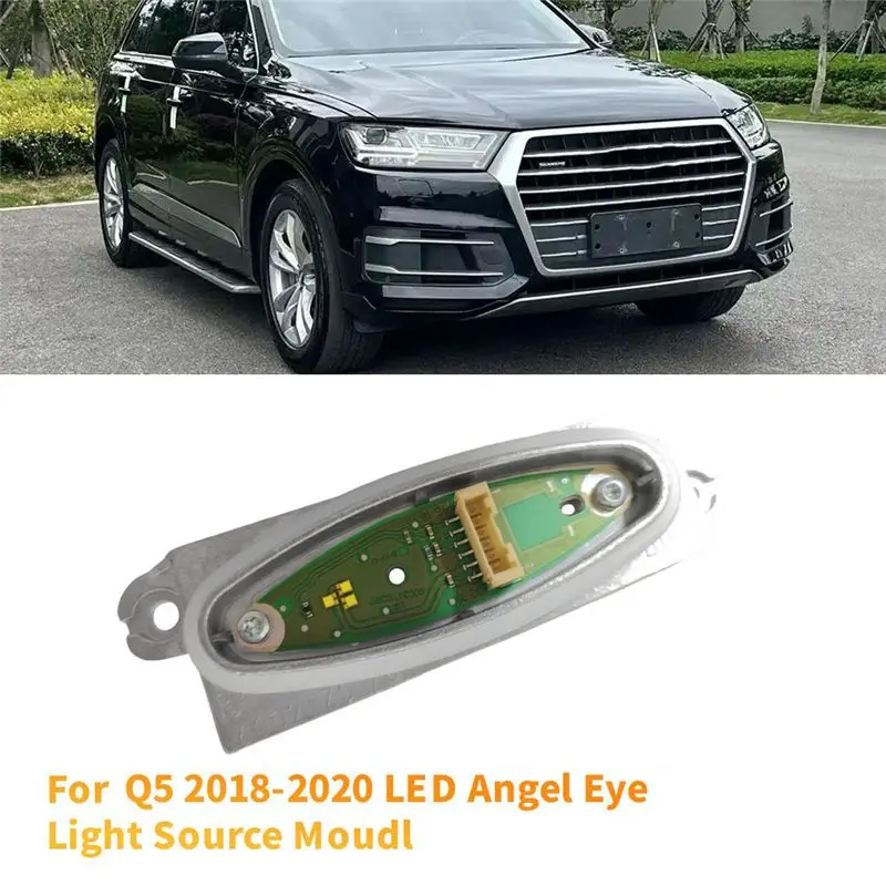 새로운 LED 주간 주행등 모듈 모듈 Q5 2018-2020 용 전면 헤드 라이트 LED 엔젤 아이 광원 80A998474 오른쪽