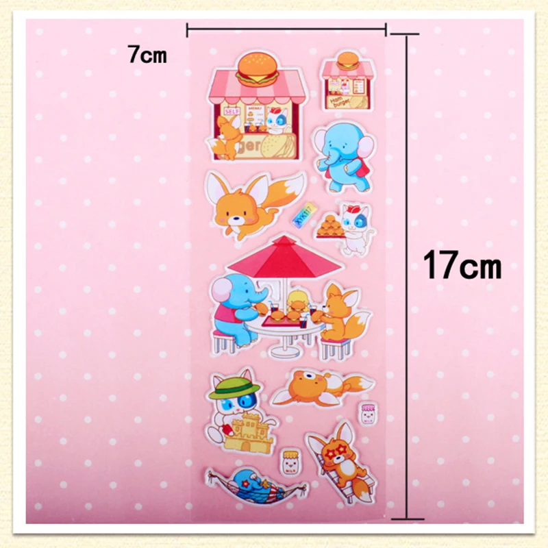 Description Picture 2 of item1/612 Sheets/Pack 3D Cartoon Winnie the Pooh Scrapbooking Bubble PVC DIY Sticker Toys Party sticker Girls Boys Kids Gift