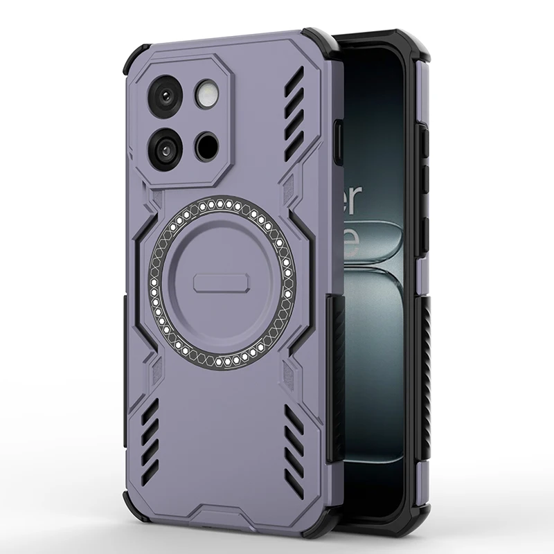 Breathable Heat Dissipation Magnetic Phone Case with Shockproof TPU Frame and Plastic Cover