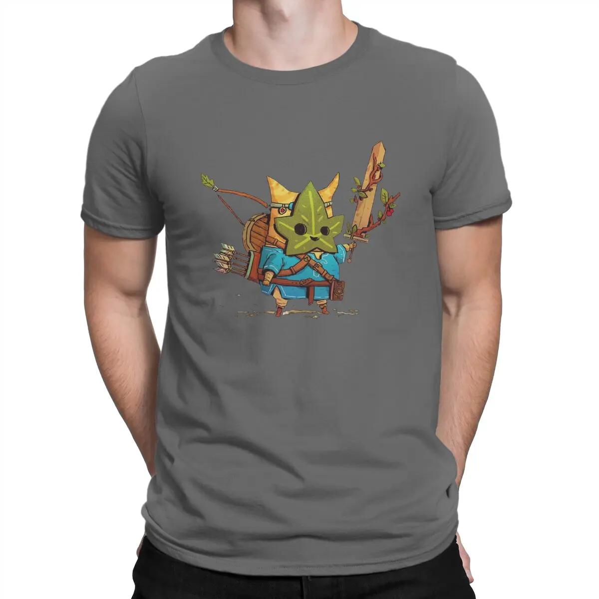 Camiseta Z-Zelda para hombre, nueva camiseta Korok de algodón puro con cuello redondo, regalos de cumpleaños únicos, ropa para exteriores