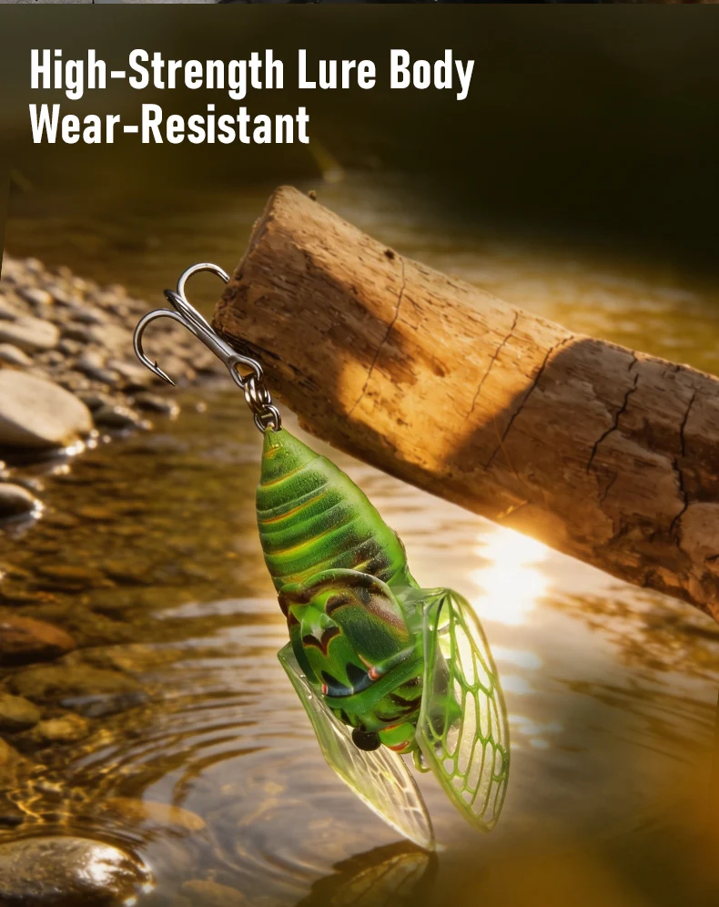 Kingdom Cicada Bionic Topwater Angelköder 21mm 27mm 1,6g 2,4g Schwimmende Künstliche Harte Crankbaits für Barsch, Forelle und Hecht – Detail 8