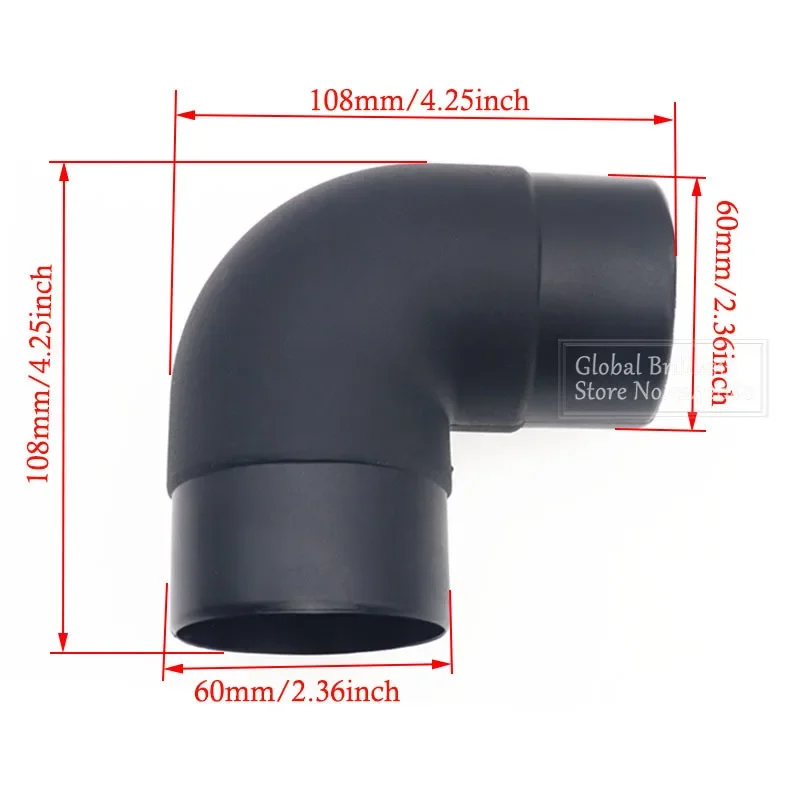 42/60/75/90mm Car Heater Ducting Reducer Hose Tube L Connector Heater Ducting Pipe Joiner Connector For Webato Eberspacher air diesel heater duct pipe heater duct connector
