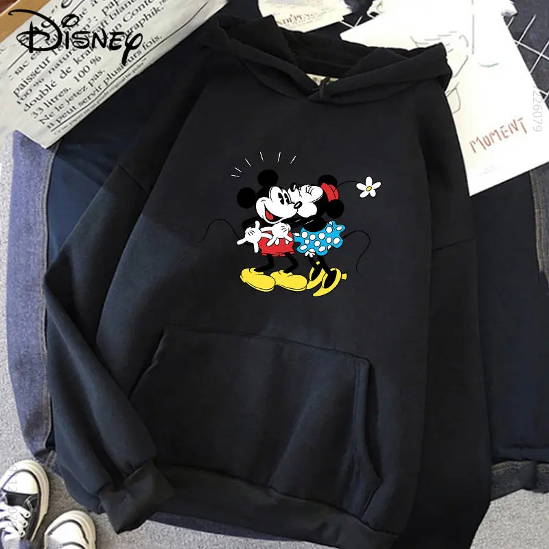 

Fashion Disney Mickey Cartoon Graphic Hoodies Women Kawaii Mickey Ladies Tops Autumn Winter Streetwear Sweatshirt Female Clothes