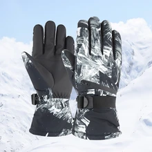 

Warm Winter Gloves Men Touch Screen Waterproof Windproof Gloves Outdoor Thermal Cycling Snowboard Sports Gloves Snow Mittens