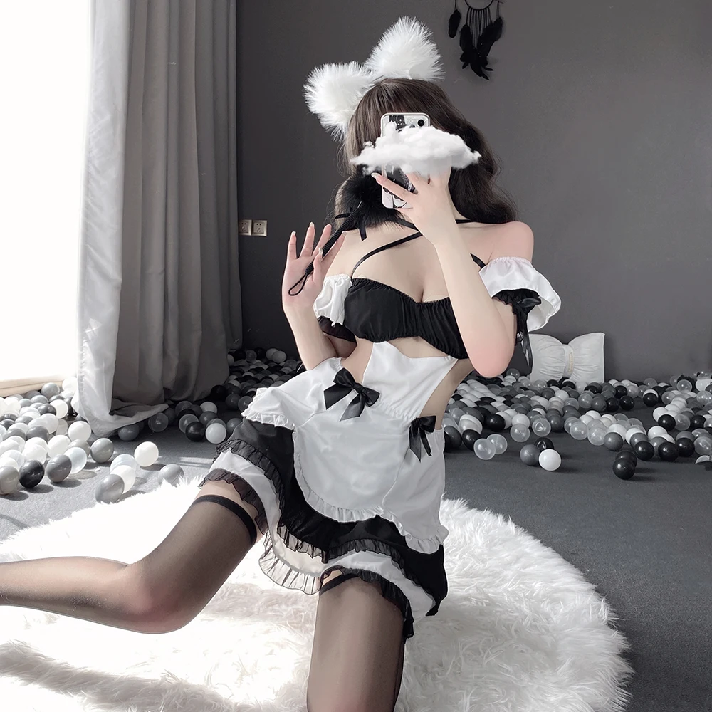 Sexy Lingerie Cosplay Porn Maid Dress Anime Costume Women Stripper Outfit  Costumi Esotici Fantasia Kawaii Lolita Girl Mini Skirt _ - AliExpress Mobile