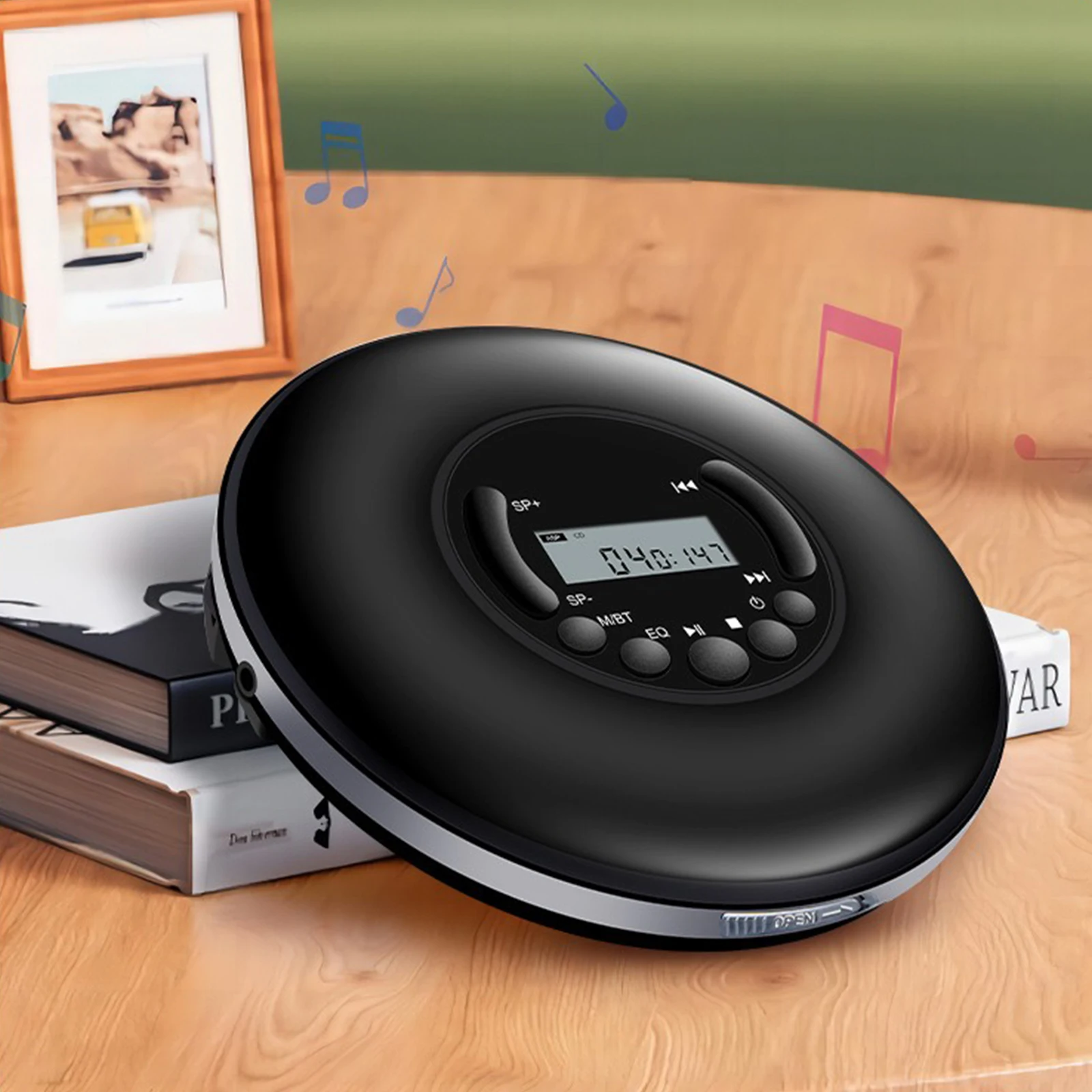 5 types Portable CD Player MP3 Music Player A-B Repeat Function LCD Display External Speakers Headphones