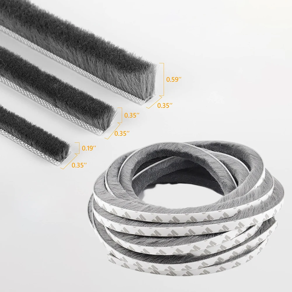 3510MWeatherStrippingBrushforSlidingDoorsandWindowSelf