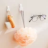 2PCS Waterproof Strong Adhesive Hooks for Bathroom Plastic Cat Wall Sticker Wall Door Hanger For Kitchen Transparent Towel Hook 5