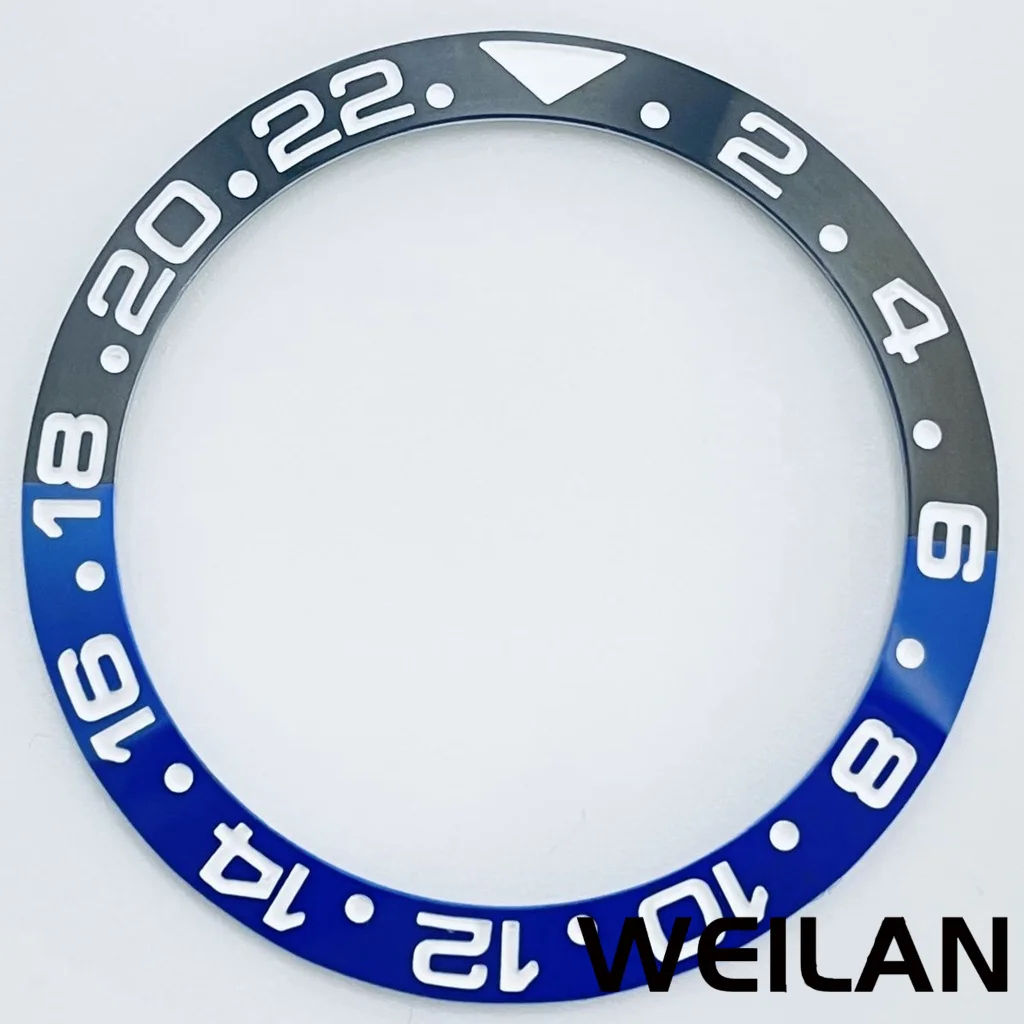 Ceramic & Aluminum GMT Diver-Style Bezel Insert for 40mm Cases - Premium Diving Accessory