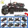 HUIQIBAO 454-585PCS 8in1 SWAT Police Command Truck Building Blocks City Helicopter Bricks Kit Educational Toys for Children 5