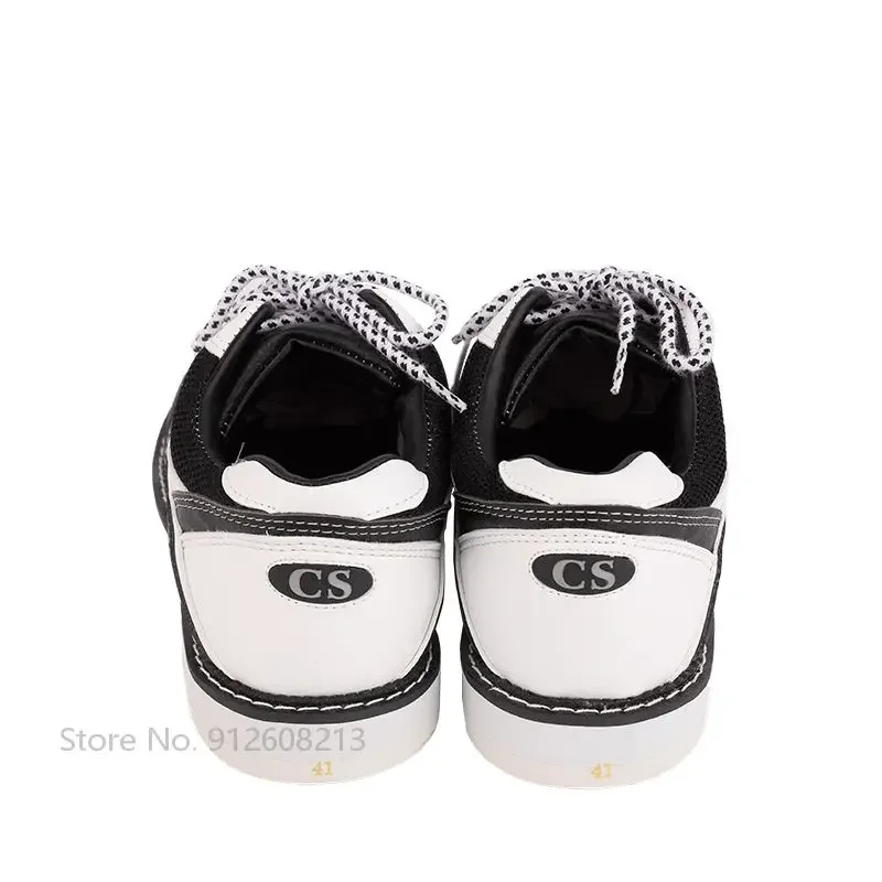 Bowling Supplies for Men and Women Breathable Unisex Bowling Sneaker Right-hand Anti-skid Outsole Shoes Soft PU Leather Trainer