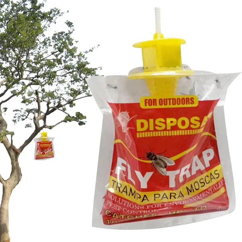 

Hanging Fly Catching Bait Bag Fly Traps Garden Yard Home Supplies Fly Control Bag Plastic Disposable Fly Control Products