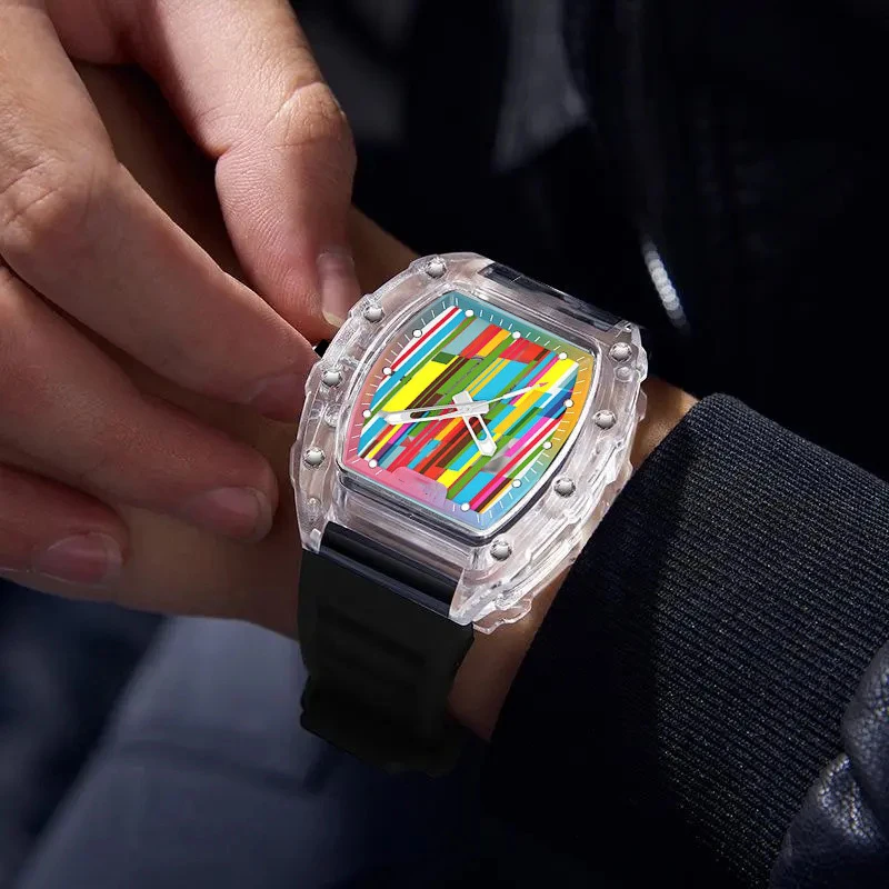 Luxury Men’s Quartz Wristwatch Male Casual Fashion Trend Automatic Quartz Hollow Luminous Waterproof Men's Watch for Man